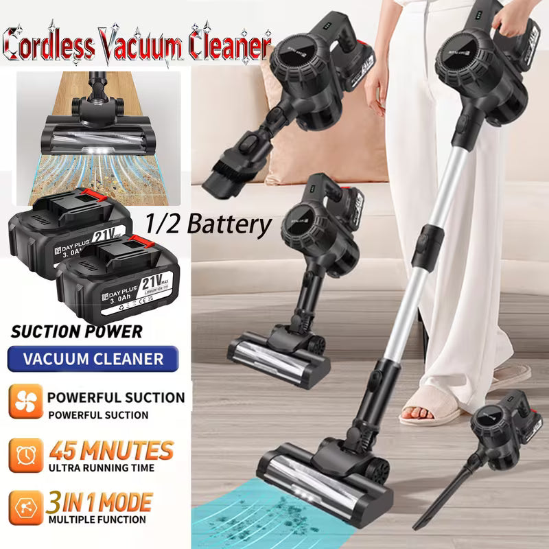 Cordless Stick Vacuum Cleaner,Cordless Vacuum Cleaner 6 in 1,Handheld Stick Vacuum +1 HEPA Filters + Rechargeable Battery