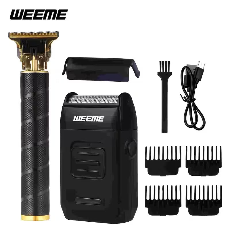 4pcs 3pcs 2pcs Black Golden Hair Clippers For Men Professional, Beard Trimmer Kit