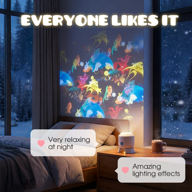 🥳2026 HOT SALE🥳💞50K+ SOLD!💥👵🌈 Dynamic Rotating LED Light Projector – Calm & relaxation for your home. Gentle moving lights ease restless nights. Perfect for bedroom or living room. 🌙✨