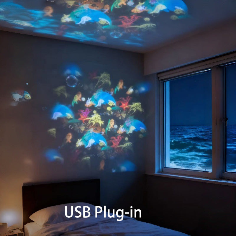 🥳2026 HOT SALE🥳💞50K+ SOLD!💥👵🌈 Dynamic Rotating LED Light Projector – Calm & relaxation for your home. Gentle moving lights ease restless nights. Perfect for bedroom or living room. 🌙✨