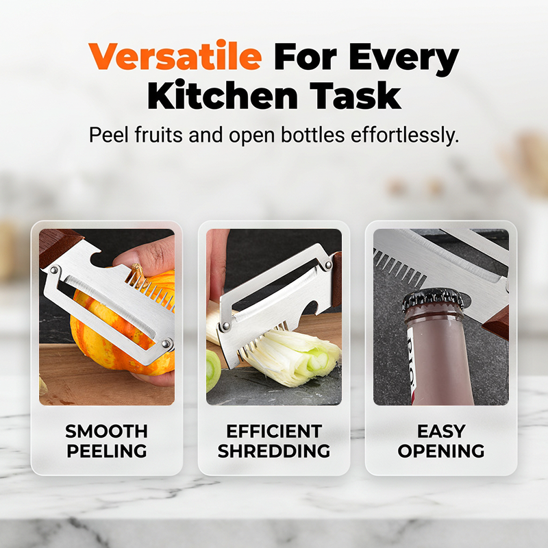 🎁3-in-1 Scallion Shredder & Peeler Kitchen Tool
